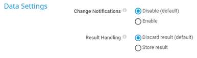 Data Settings